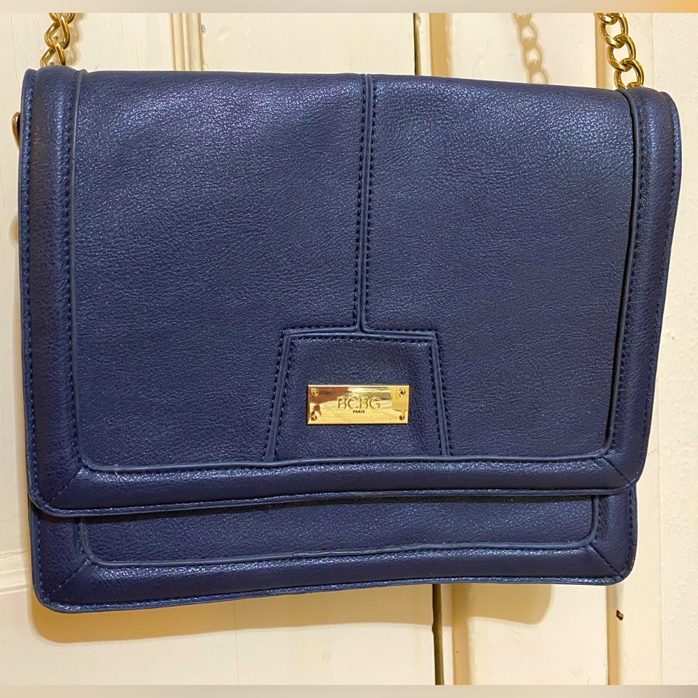 BGBG Max Azeria navy and gold purse